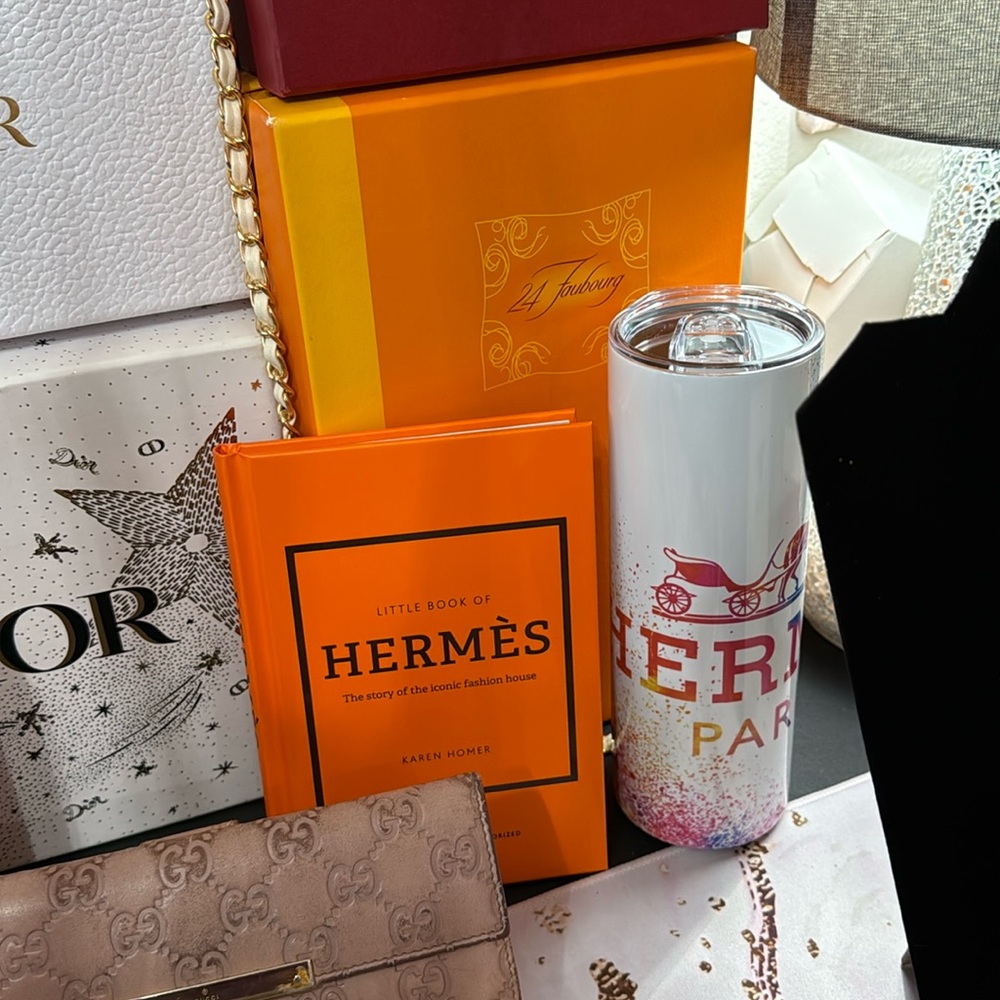 Hermès Book of Fashion 
And Handmade tumbler. Also comes with the box. All New
